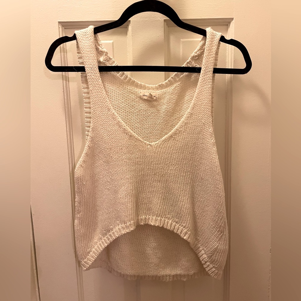 Silence + Noise Cropped Sweater Tank